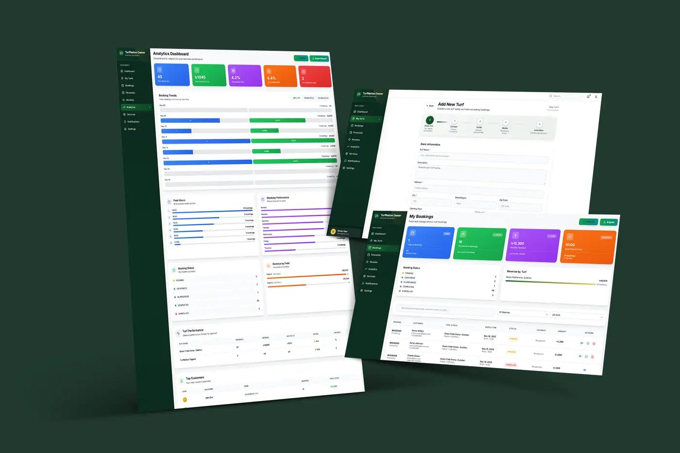 Owner Dashboard Showcase - Manage bookings, revenue, and analytics